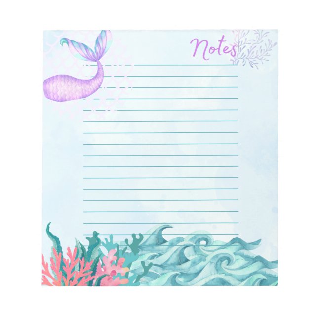 Bloc De Notas Pequeño Notepad de Sirena (Frente)