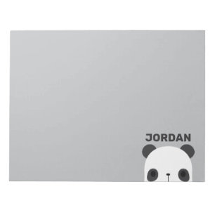 Bloc De Notas Pequeño oso oso panda con nombre personalizado