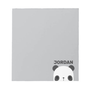 Bloc De Notas Pequeño oso oso panda con nombre personalizado