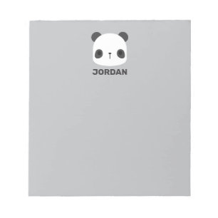 Bloc De Notas Pequeño oso oso panda con nombre personalizado