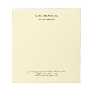 Bloc De Notas Perla Dorada Liso Profesional Moderno Minimalista