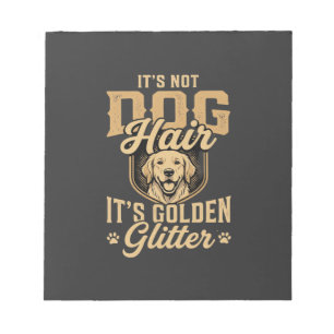 Bloc De Notas Perrito Golden Retriever Divertido Pelo Brillo