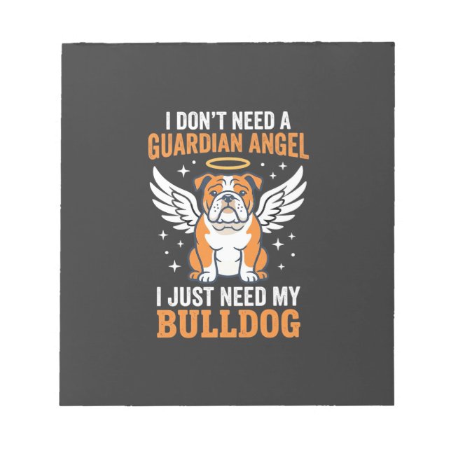 Bloc De Notas Perro Ángel de la Guarda Bulldog (Frente)