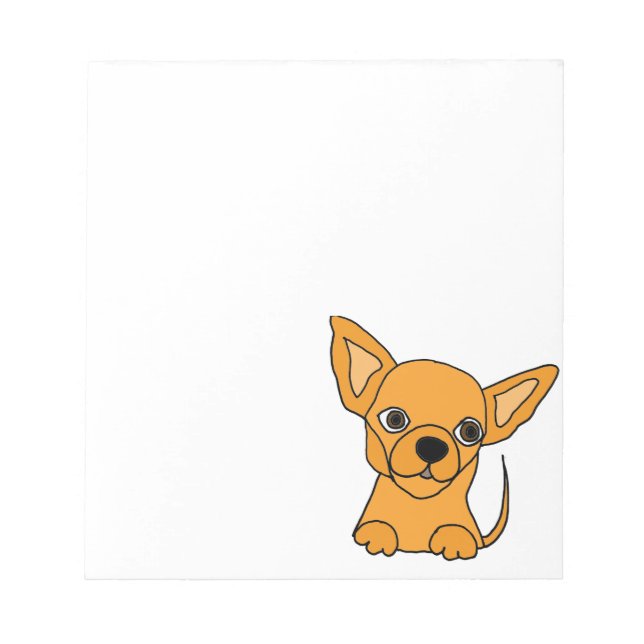 Bloc De Notas Perro cachorro Chihuahua divertido (Frente)