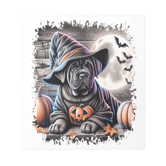 Bloc De Notas Perro Cane Corso Halloween (Frente)