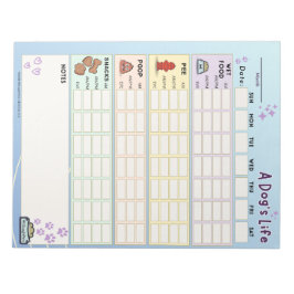 Bloc De Notas Perro Daily Tracker, Sunday Start