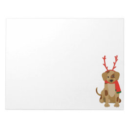 Bloc De Notas Perro de caricatura con pollas y bufanda