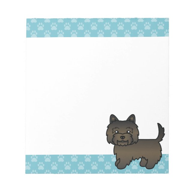 Bloc De Notas Perro de dibujos animados Terrier de Cairn atigrad (Frente)