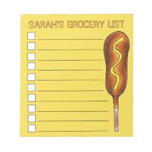 Bloc De Notas Perro De Maíz Amarillo Personalizado Para Hacer Li