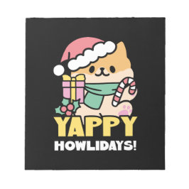 Bloc De Notas Perro de Navidades Cuadros - Yappy Howlidays