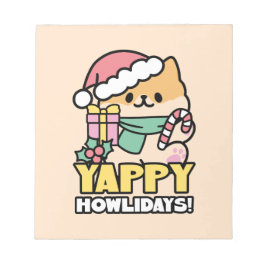 Bloc De Notas Perro de Navidades Cuadros - Yappy Howlidays
