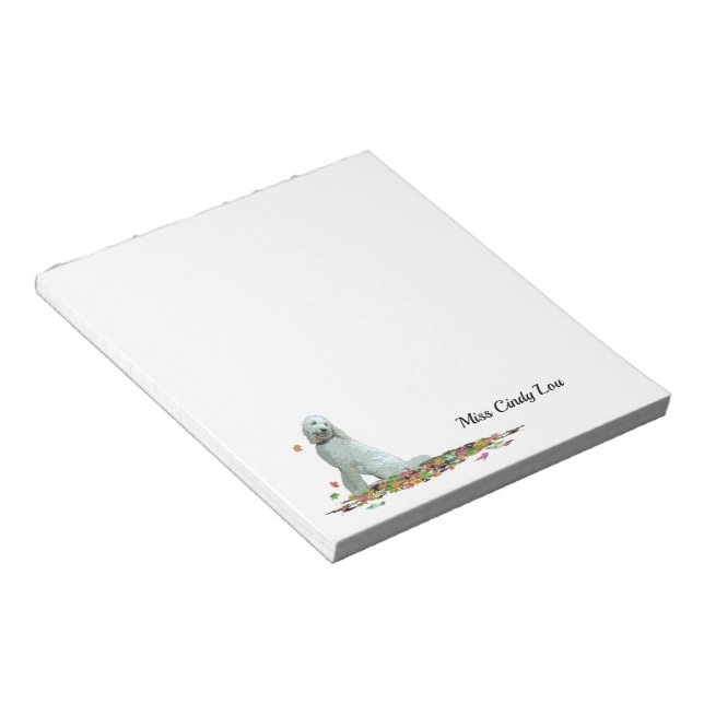 Bloc De Notas Perro Doodle En Hojas Notepad (Lado Derecho)