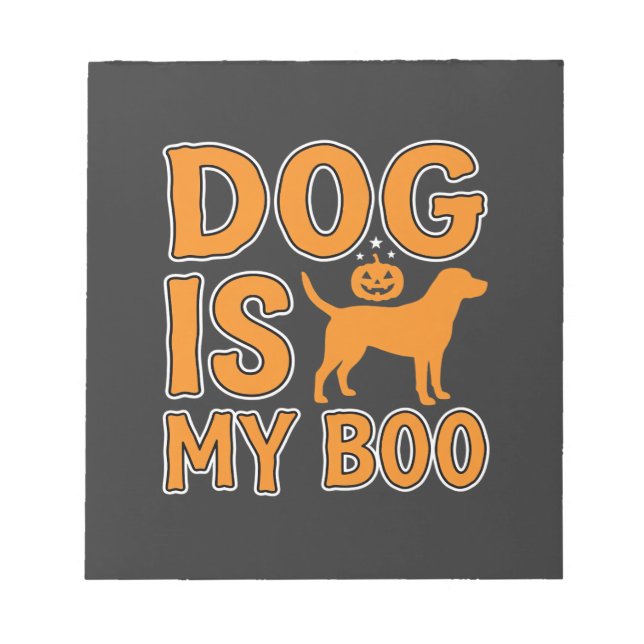 Bloc De Notas Perro Es Mi Boo Halloween Perro (Frente)