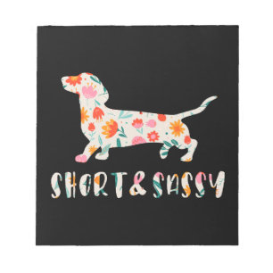Bloc De Notas Perro floral Dachshund corto y suave