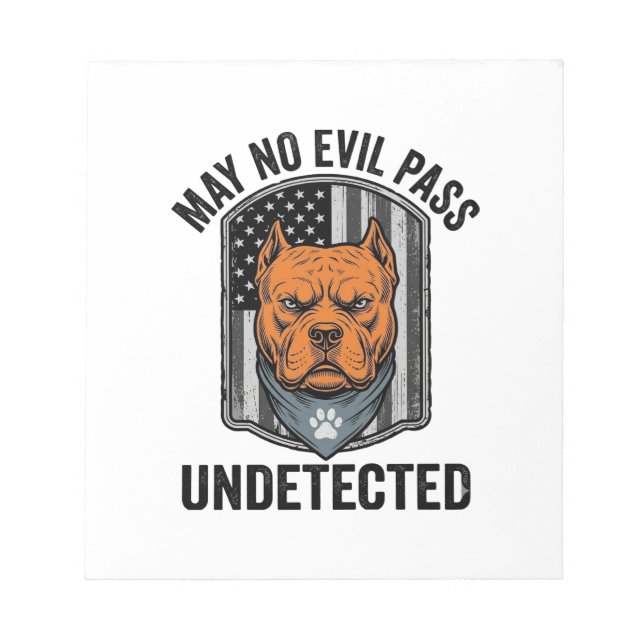 Bloc De Notas Perro guardián no puede pasar el mal diseño vector (Frente)