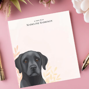 Bloc De Notas Perro Labrador Retriever Negro Nombre Personalizad