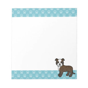 Bloc De Notas Perro Staffordshire Bull Terrier de pelaje atigrad