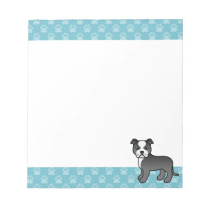 Bloc De Notas Perro Staffordshire Bull Terrier negro y blanco