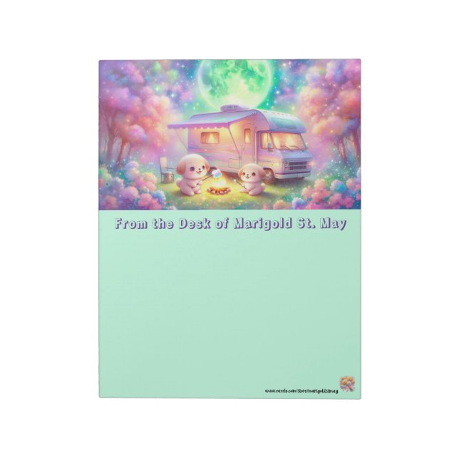 Bloc De Notas Perros de Camping con Notepad de Smores (Lado Izquierdo)