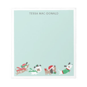 Bloc De Notas Perros de navidades con menta