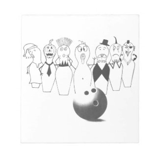 Bloc De Notas Personajes divertidos del pin de bolos