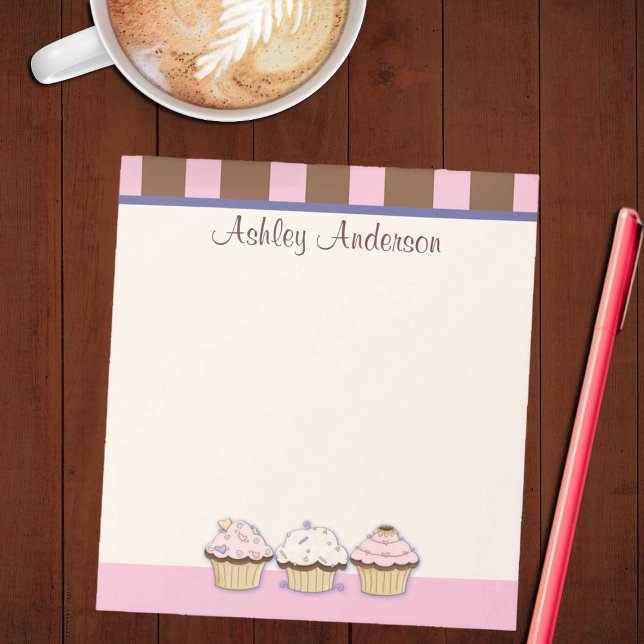 Bloc de notas personal Cupcakes y Rayas (Subido por el creador)