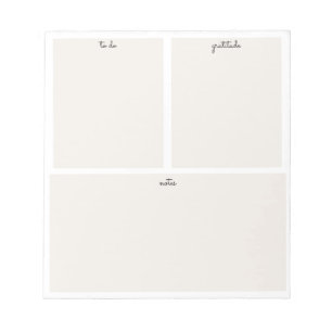 Bloc De Notas Personalisierbar Modern Beige Weiß Post-it