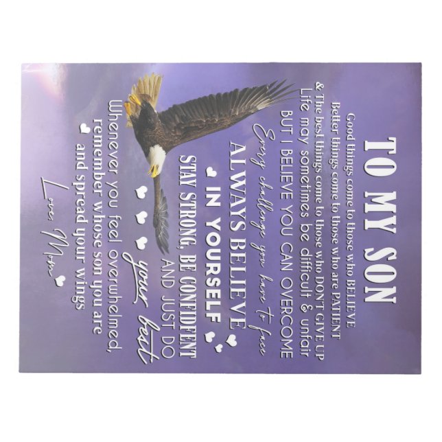 Bloc De Notas Personaliza A Mi Hijo Del Regalo De La Mamá Del Am (Frente)