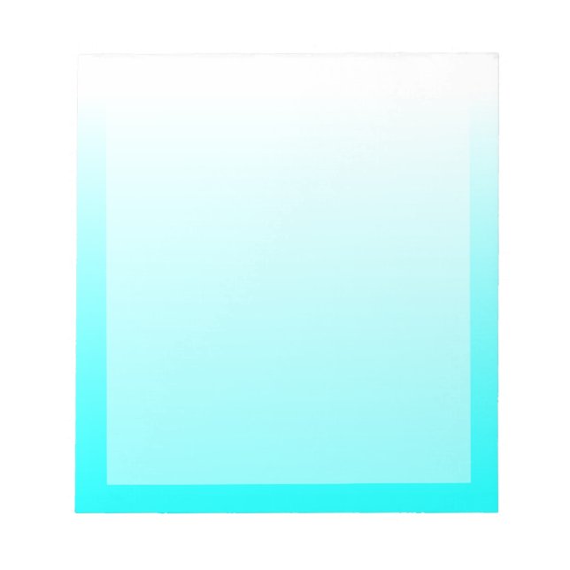 Bloc De Notas Personalizable Aqua Cyan Ombre (Frente)