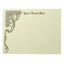 Personalizable Art Nouveau CC0403 Notepad