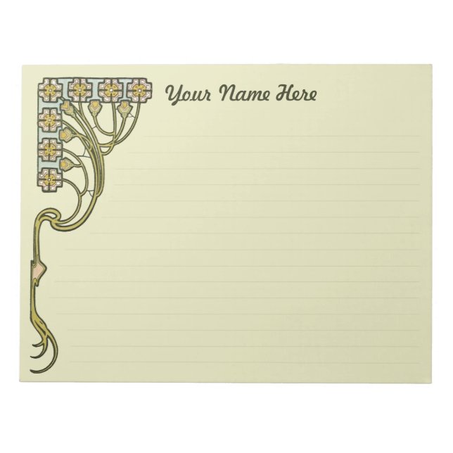 Bloc De Notas Personalizable Art Nouveau CC0403 Notepad (Frente)