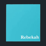 Bloc De Notas Personalizable azul del Caribe<br><div class="desc">Este diseño es un azul caribeño. Puedes disfrutar de las aguas azules de los mares tropicales o,  quizás,  acuérdate de una excursión de submarinismo. ¡Mantente como está o espérenlo un poco con tu propio texto o diseños encima!</div>