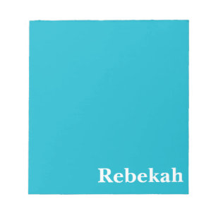 Bloc De Notas Personalizable azul del Caribe