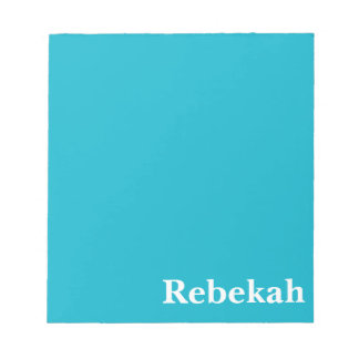 Bloc De Notas Personalizable azul del Caribe