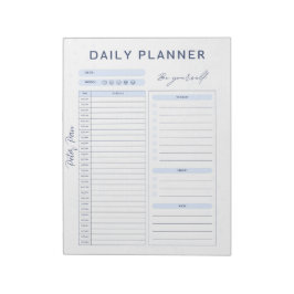 Bloc De Notas Personalizable Blue Daily Planner - Prioridad supe