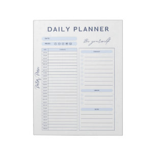 Bloc De Notas Personalizable Blue Daily Planner - Prioridad supe