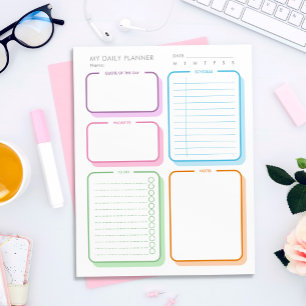 Bloc De Notas Personalizable Cute Planner Diario Simple Sin Fech