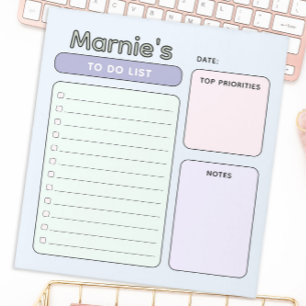 Bloc De Notas Personalizable De Pastel De Cuadros Para Hacer Blo
