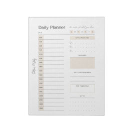 Bloc De Notas Personalizable Neutral Daily Planner - Prioridad s
