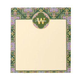 Bloc De Notas Personalizable Olivo y lavanda Azulejos Notepad