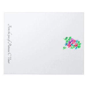 Bloc De Notas Personalizable Pretty Floral Bouquet Note Pad