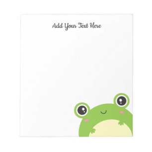 Bloc De Notas Personalizada la rana Cute Kawaii Peek-a-Boo