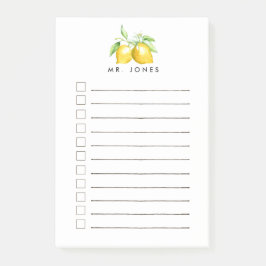 Bloc de notas personalizadas con limón fresco