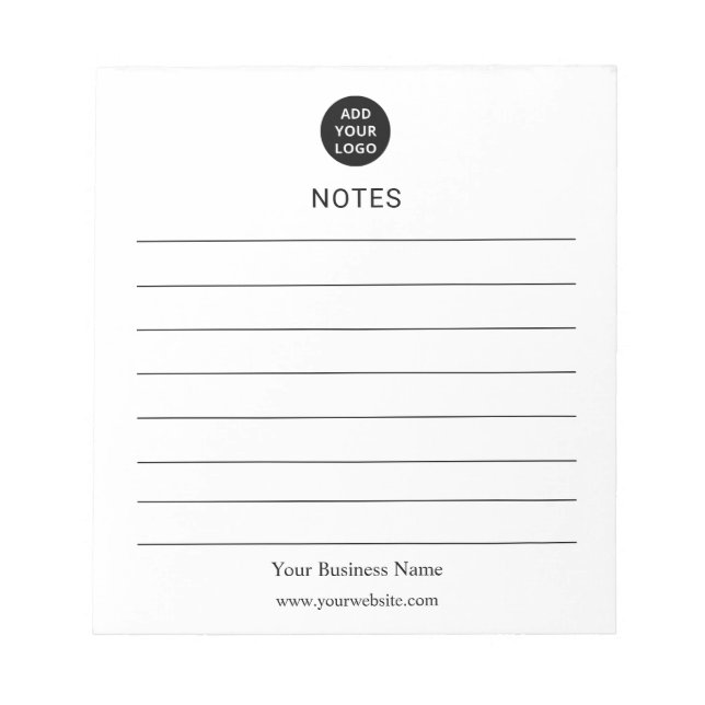 Bloc de notas personalizadas para negocios (Frente)