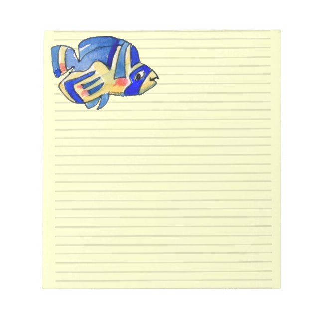 Bloc De Notas Personalizado azul mariposa (Frente)