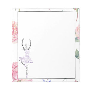 Bloc De Notas Personalizado Ballerina Natasha Borde acuarela R