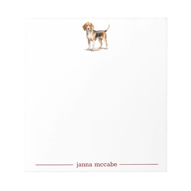 Bloc de notas personalizado Beagle (Frente)