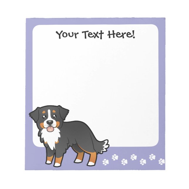 Bloc De Notas Personalizado Bernese Mountain Dog (Frente)