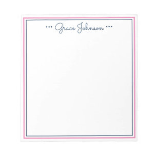 Bloc de notas personalizado clásico de Preppy Ar