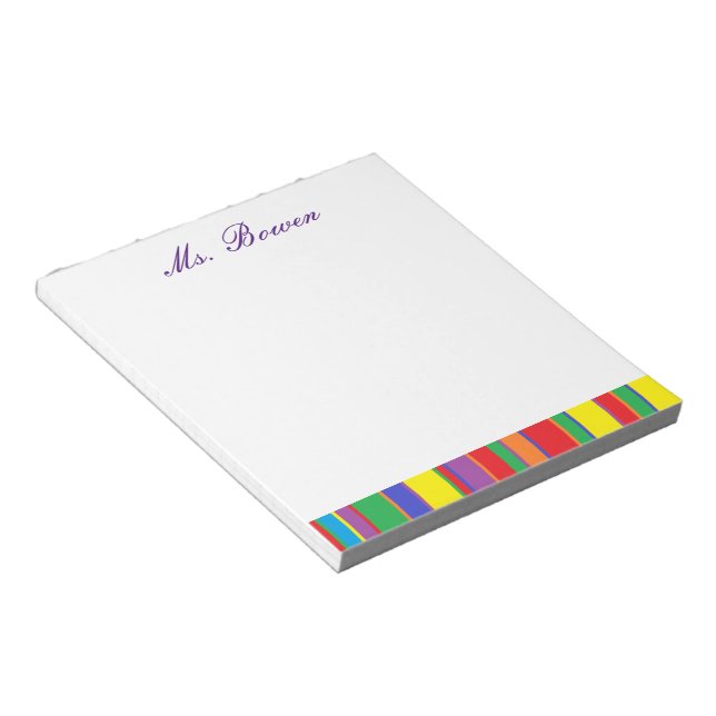 Bloc de notas personalizado "Colores" (Lado Derecho)